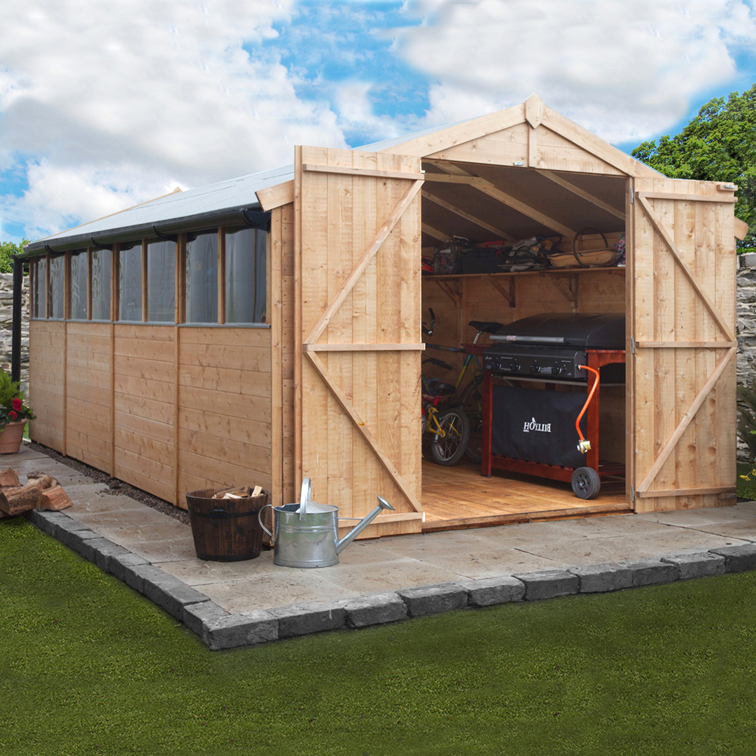 BillyOh 16 x 10 Windowed Tongue and Groove Apex Garden Shed 4000 Range